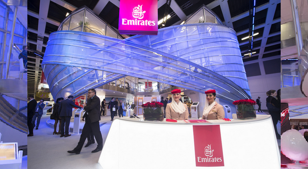 A Emirates apresentou o Lounge do A380 na ITB Berlin