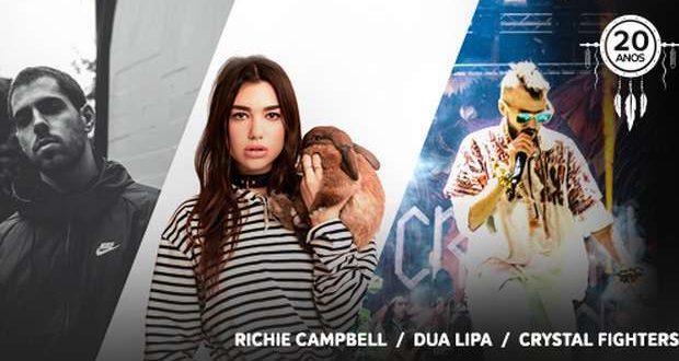 Dua Lipa, Crystal Fighters e Richie Campell no MEO Sudoeste