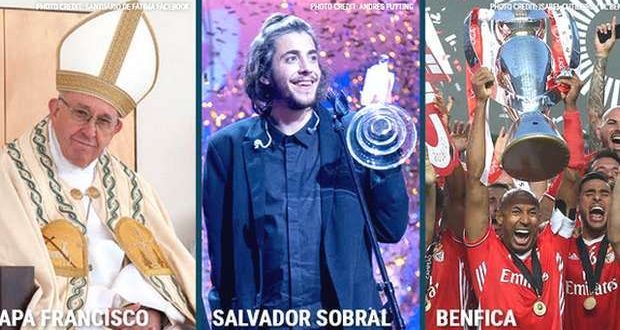 Papa Francisco, Benfica e Salvador Sobral nos media
