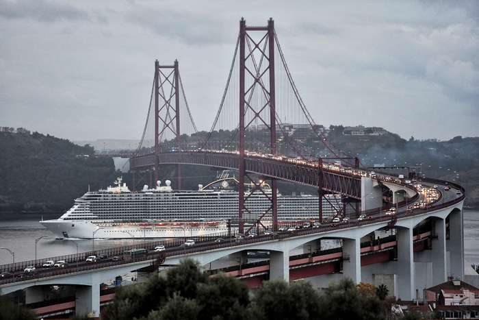 O MSC Seaview esteve pela primeira vez em Lisboa