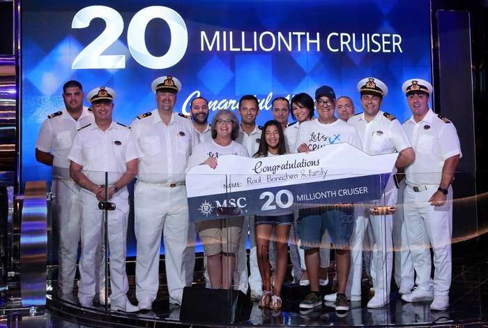 MSC Seaside atingiu a marca de 20 milhões de passageiros