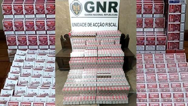 GNR apreende 60.000 cigarros sem estampilha fiscal
