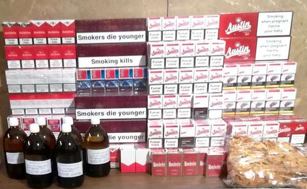 Tabaco e bebidas apreendidos por fraude tributária