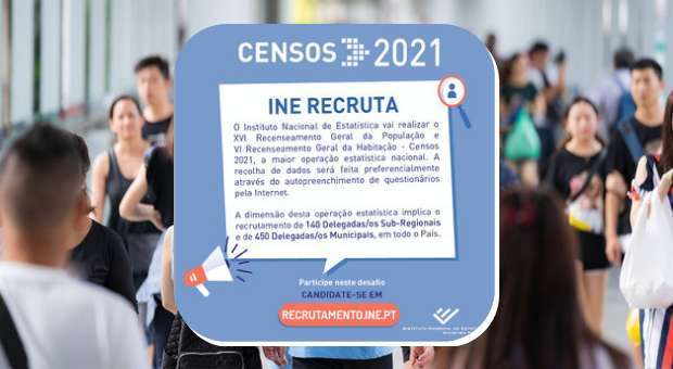 O INE está a recrutar Delegados para o Censos 2021