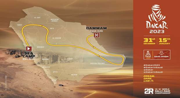 O Dakar 2023 vai atravessar a Península Arábica