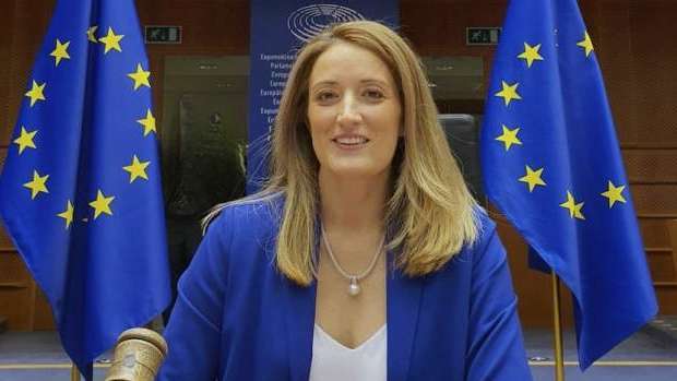 Roberta Metsola a Presidente do PE em visita a Portugal